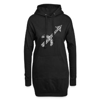 Sagittarius Zodiac Horoscope - Hoodie Dress - black - Front