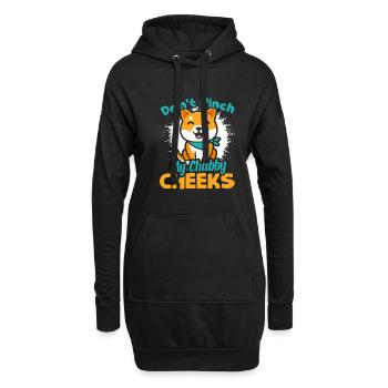 Shiba Inu Don't Pinch My Chubby Cheeks - Hoodie Dress - black - Front