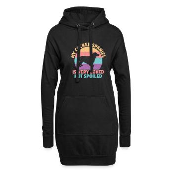 Cadeaux Cocker Spaniel - Sweat-shirt à capuche long Femme - noir - Devant