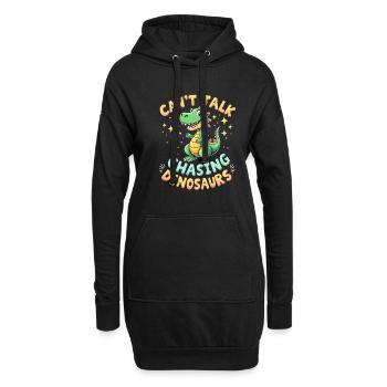 Décorations de fête de dinosaures - Sweat-shirt à capuche long Femme - noir - Devant