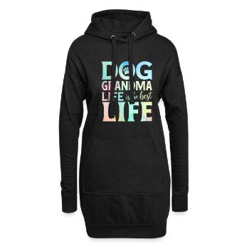 Cadeaux de grand-mère pour chien - Sweat-shirt à capuche long Femme - noir - Devant