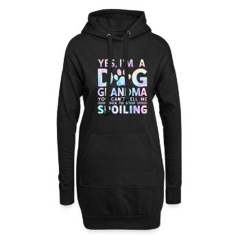 Cadeaux de grand-mère pour chien - Sweat-shirt à capuche long Femme - noir - Devant