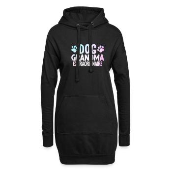 Cadeaux de grand-mère pour chien - Sweat-shirt à capuche long Femme - noir - Devant