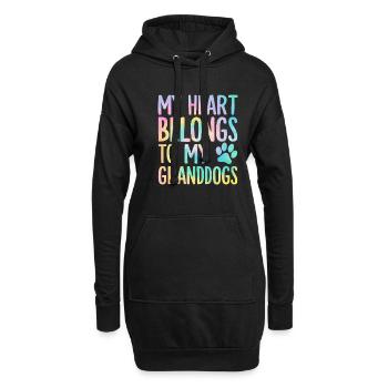 Cadeaux de grand-mère pour chien - Sweat-shirt à capuche long Femme - noir - Devant