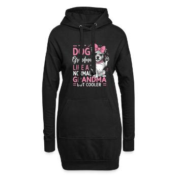 Cadeaux de grand-mère pour chien - Sweat-shirt à capuche long Femme - noir - Devant