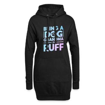Cadeaux de grand-mère pour chien - Sweat-shirt à capuche long Femme - noir - Devant