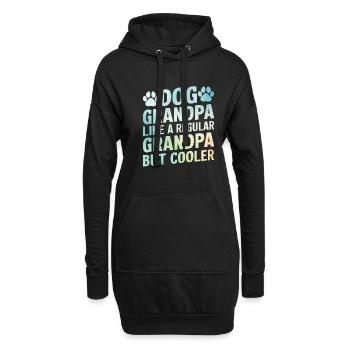 Cadeaux de grand-père chien - Sweat-shirt à capuche long Femme - noir - Devant