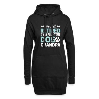 Cadeaux de grand-père chien - Sweat-shirt à capuche long Femme - noir - Devant