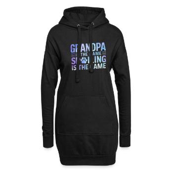 Cadeaux de grand-père chien - Sweat-shirt à capuche long Femme - noir - Devant
