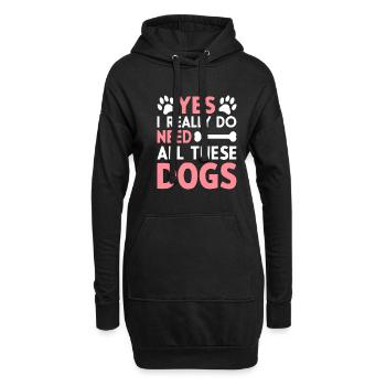 Dog Mom Gifts for Women - Hoodie-Kleid - Schwarz - Vorne