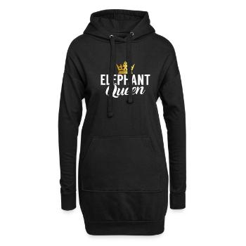 Cadeaux d’amoureux des éléphants - Sweat-shirt à capuche long Femme - noir - Devant