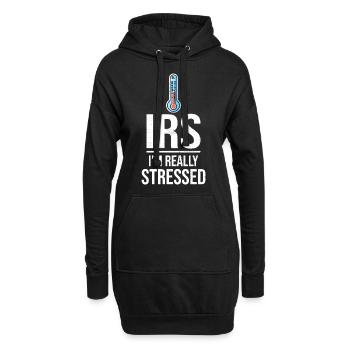 Thermomètre fiscal : les niveaux de stress de l’IRS augmentent - Sweat-shirt à capuche long Femme - noir - Devant