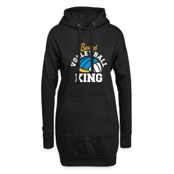 Beachvolleyball - Hoodie-Kleid - Schwarz - Vorne