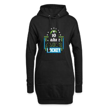 Air Hockey Jubiläum 10 Jahre Trainer Spieler Jubi - Hoodie-Kleid - Schwarz - Vorne