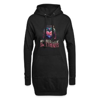 Niedlicher 100. Schultag 100 Tage Leopard - Hoodie-Kleid - Schwarz - Vorne