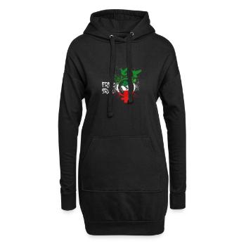 woman life freedom, vögel,iran,flagge,free iran - Hoodie-Kleid - Schwarz - Vorne