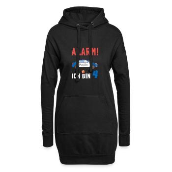 Kindergeburtstag Polizist 4 Jahre Kinder Polizei - Hoodie-Kleid - Schwarz - Vorne