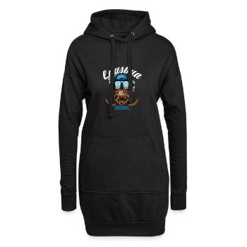 Lausbua Lederhosen - Hoodie-Kleid - Schwarz - Vorne