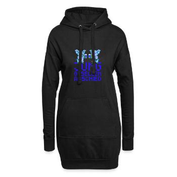 Cochon Enterrement de vie de jeune fille Enterrement de vie de garçon - Sweat-shirt à capuche long Femme - noir - Devant