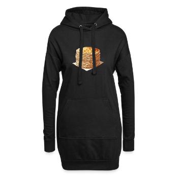 Blini russische Pfannkuchen Russland Crepes Russen - Hoodie-Kleid - Schwarz - Vorne