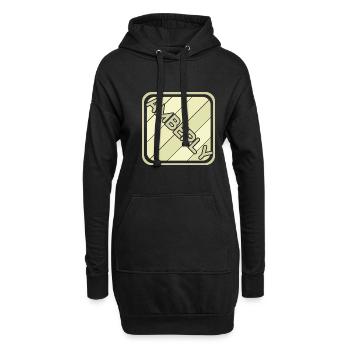 Amberly comme nom de fille - Sweat-shirt à capuche long Femme - noir - Devant