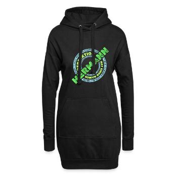 Geschenk für HerMANn - Hoodie-Kleid - Schwarz - Vorne