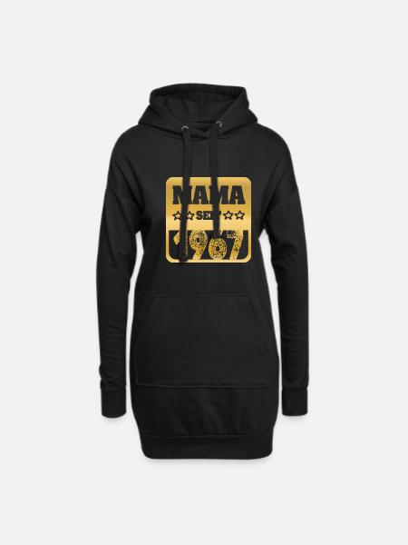 1967 - Hoodie-Kleid - Schwarz