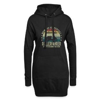 Niemand ist Perfekt aber als Rollerfahrer - Hoodie-Kleid - Schwarz - Vorne