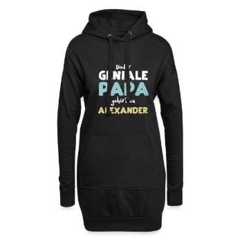 Dieser Geniale Papa Gehört Zu Al... - Hoodie-Kleid - Schwarz - Vorne