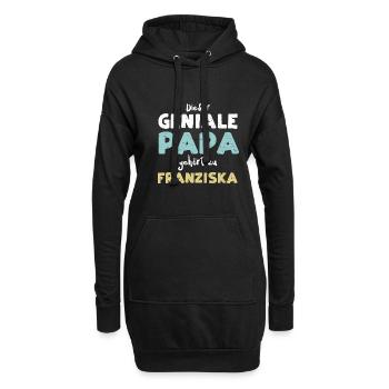Dieser Geniale Papa Gehört Zu Fr... - Hoodie-Kleid - Schwarz - Vorne
