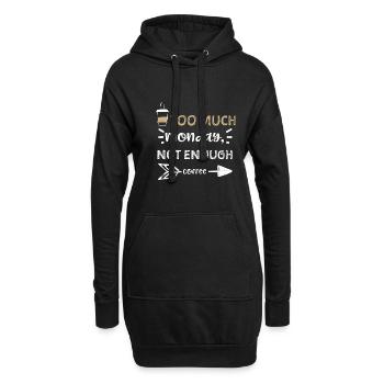 Trop de lundi, pas assez de café - Sweat-shirt à capuche long Femme - noir - Devant