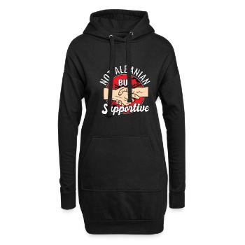 Pas albanais mais un voyage de campagne favorable - Sweat-shirt à capuche long Femme - noir - Devant