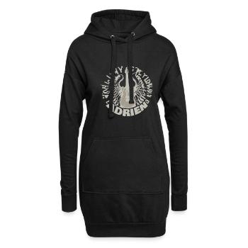Geschenk für Adrien - Hoodie-Kleid - Schwarz - Vorne