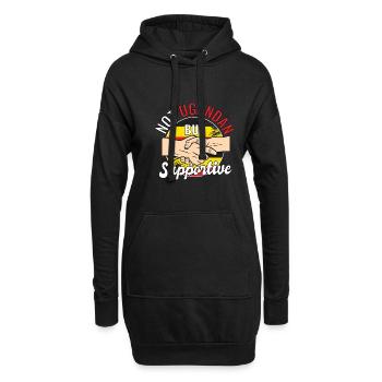 Pas ougandais mais un voyageur de campagne solidaire - Sweat-shirt à capuche long Femme - noir - Devant