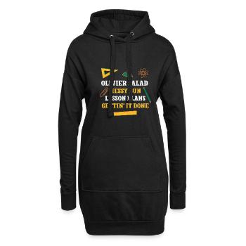 Olivier Salad Messy Bun Lesson Plans Funny - Hoodie-Kleid - Schwarz - Vorne