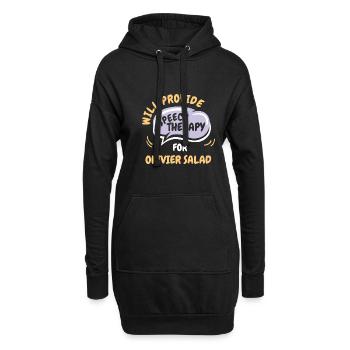 Provide Speech Therapy for Olivier Salad Funny - Hoodie-Kleid - Schwarz - Vorne