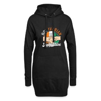 Pas ivoirien mais un voyageur de campagne solidaire Ivory - Sweat-shirt à capuche long Femme - noir - Devant