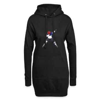 Eishockey - Hoodie-Kleid - Schwarz - Vorne