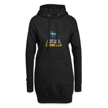 Schweden - Hoodie-Kleid - Schwarz - Vorne