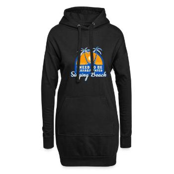 J’ai besoin d’être séahabilité Singing Beach Summer - Sweat-shirt à capuche long Femme - noir - Devant