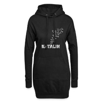 Anglerin Katalin - Hoodie-Kleid - Schwarz - Vorne