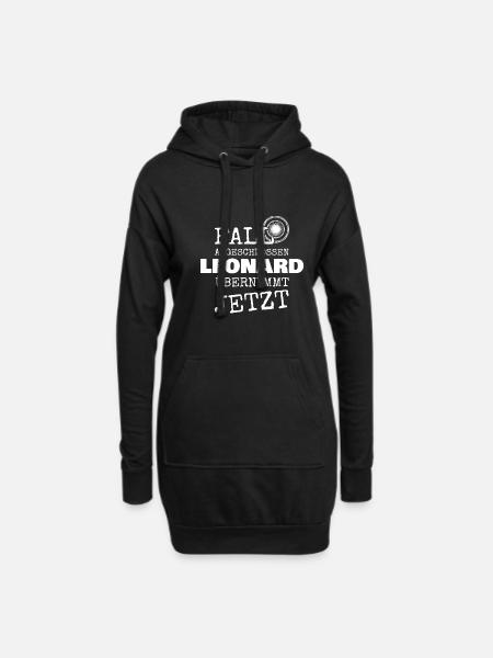Leonard - Hoodie Dress - black