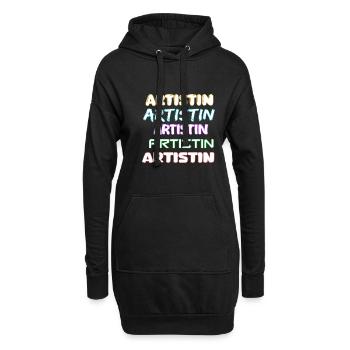 Artistin als Job - Hoodie-Kleid - Schwarz - Vorne