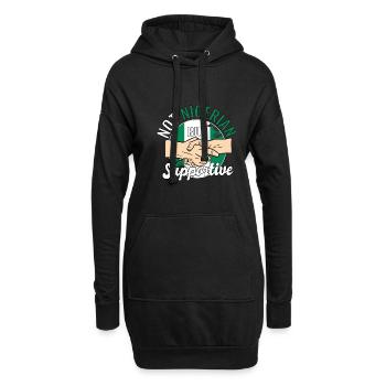 Pas nigérian mais un voyageur de campagne solidaire - Sweat-shirt à capuche long Femme - noir - Devant