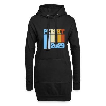 2029 - Hoodie-Kleid - Schwarz - Vorne
