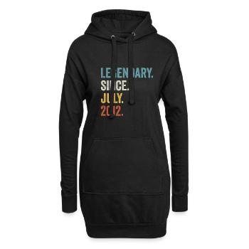 10 Years Old Legendary Since July 2012 10th - Hoodie Dress - black - Front