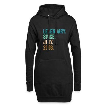 Légendaire depuis juillet 2008 14ème anniversaire - Sweat-shirt à capuche long Femme - noir - Devant
