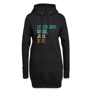 10 Years Old Legendary Since July 2012 10th - Hoodie Dress - black - Front