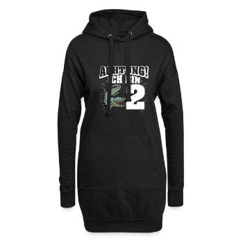 Dinosaurier Geschenk Kinder Urzeit Dino Spruch - Hoodie-Kleid - Schwarz - Vorne