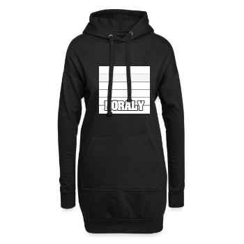 Frauenname Noraly - Hoodie-Kleid - Schwarz - Vorne